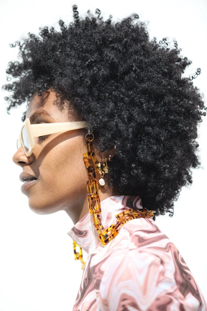 Flat Square Acrylic Chain Link Sunglass Chain sold by Mulberry and Grand