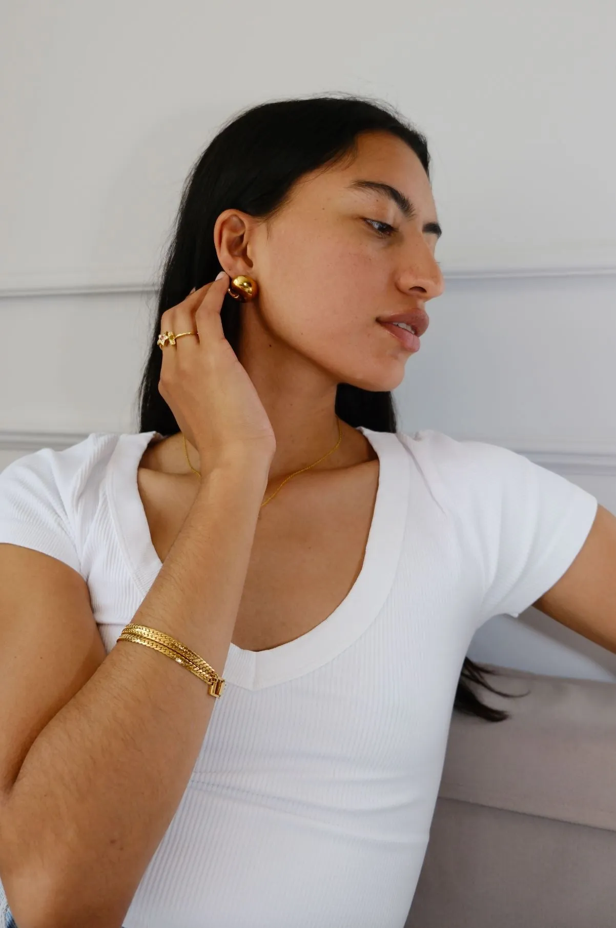 Snake Chain Clasp Bracelet sold by Mulberry and Grand product image thumbnail 2