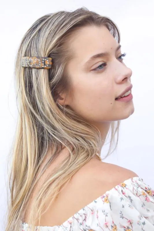 MOOD Tortoise Hair Clip sold by Mulberry and Grand