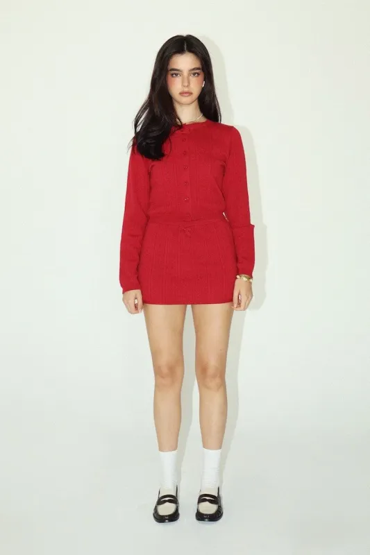 Very Cherry Knit Cardigan sold by Mulberry and Grand