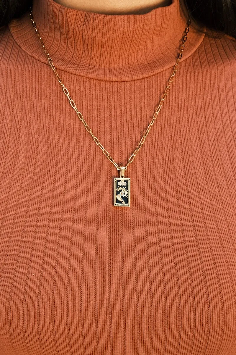 The Magician Tarot Card Pendant Necklace sold by Mulberry and Grand product image thumbnail 5