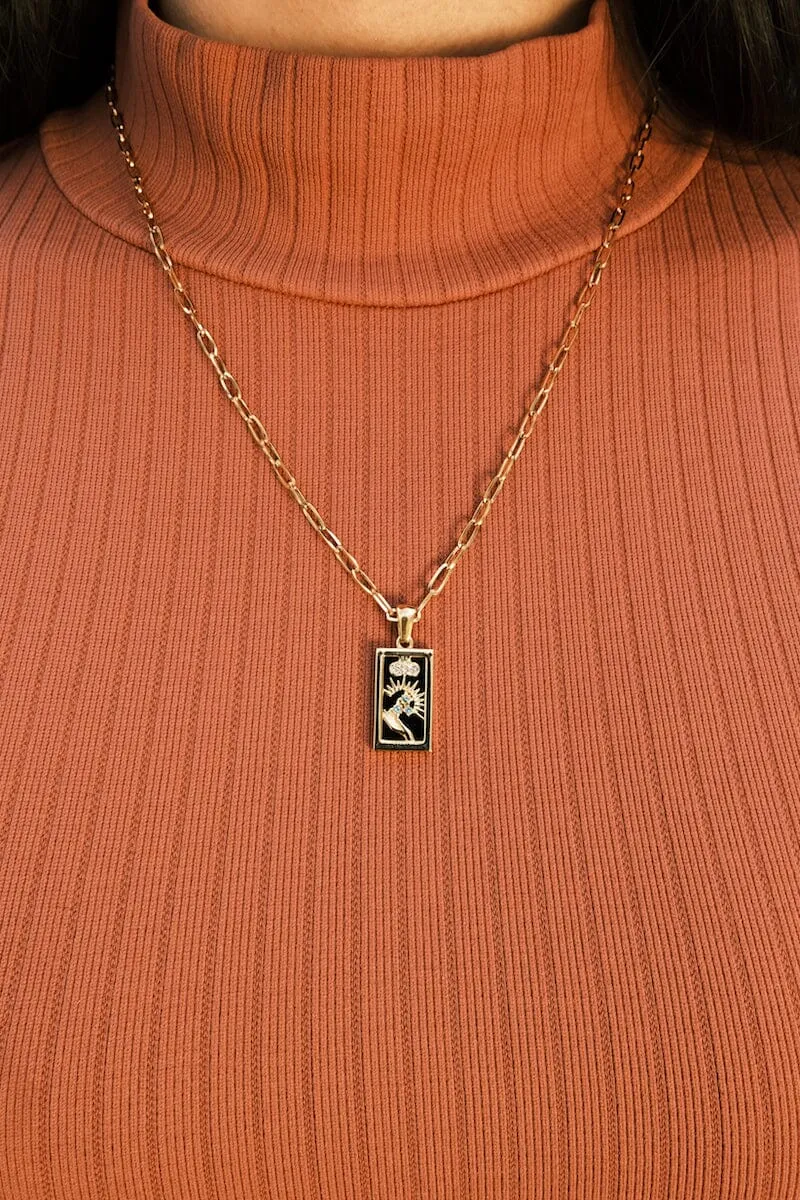 The Magician Tarot Card Pendant Necklace sold by Mulberry and Grand