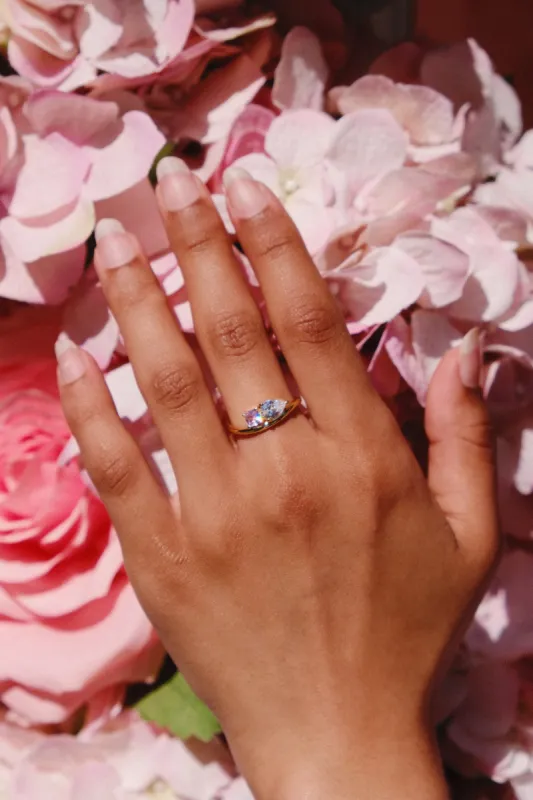 Arlo Double Stone Sterling Silver Ring sold by Mulberry and Grand