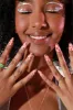Paintlab Pink Strawberry Press on Nails sold by Mulberry and Grand