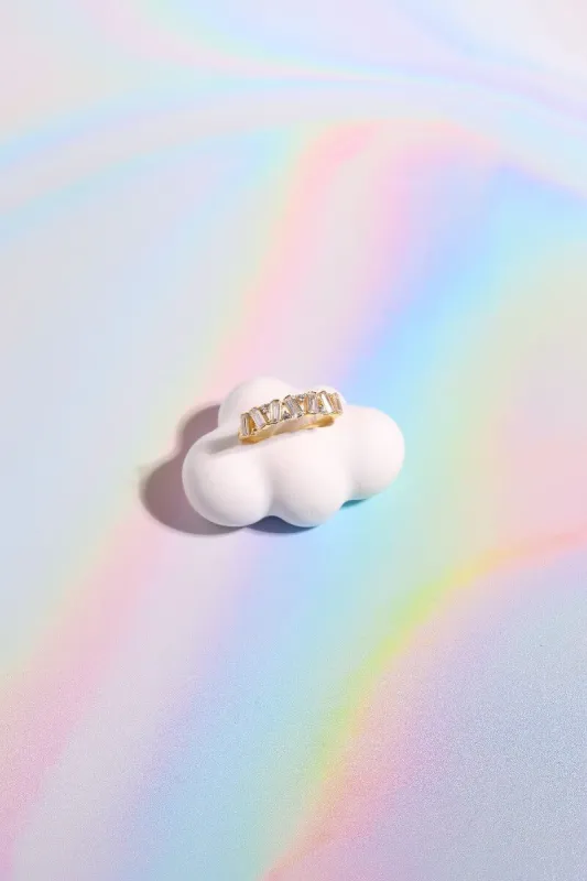 Philia Crystal Sterling Silver Ring sold by Mulberry and Grand