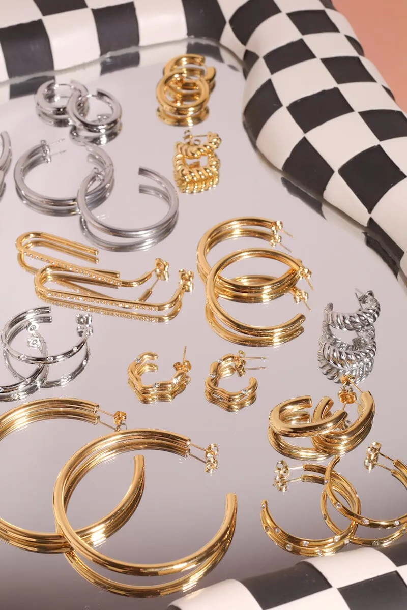 Classic Large Hoop Earrings sold by Mulberry and Grand product image thumbnail 5