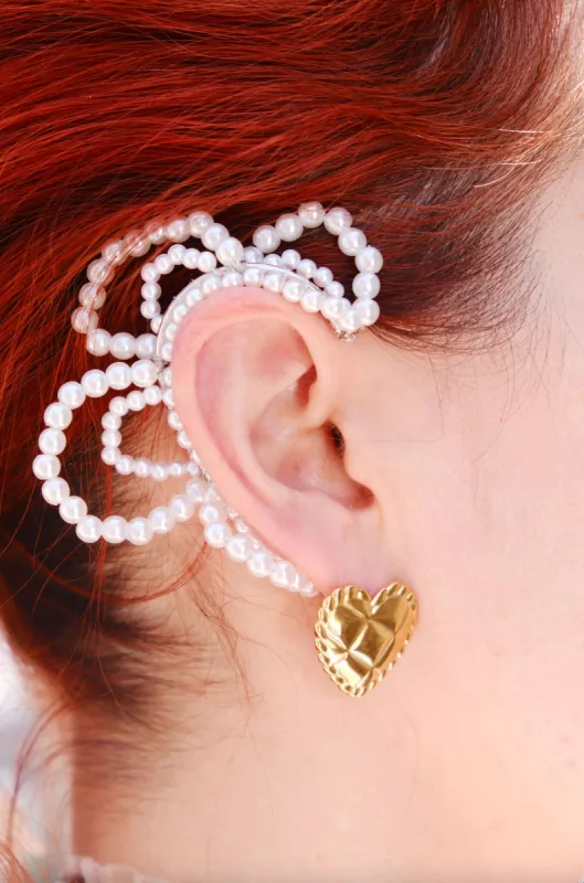 Camille Pearl Hook Ear Cuff sold by Mulberry and Grand