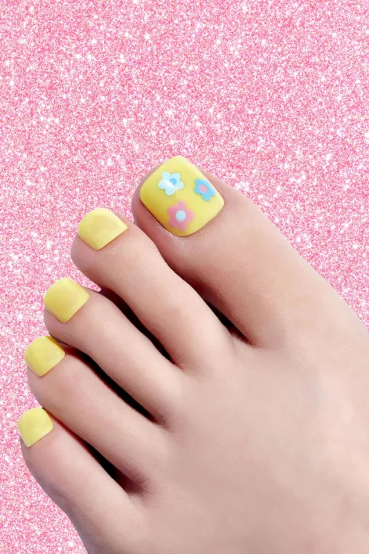 Paintlab Pinkie Sunny Toes Press on Nails sold by Mulberry and Grand