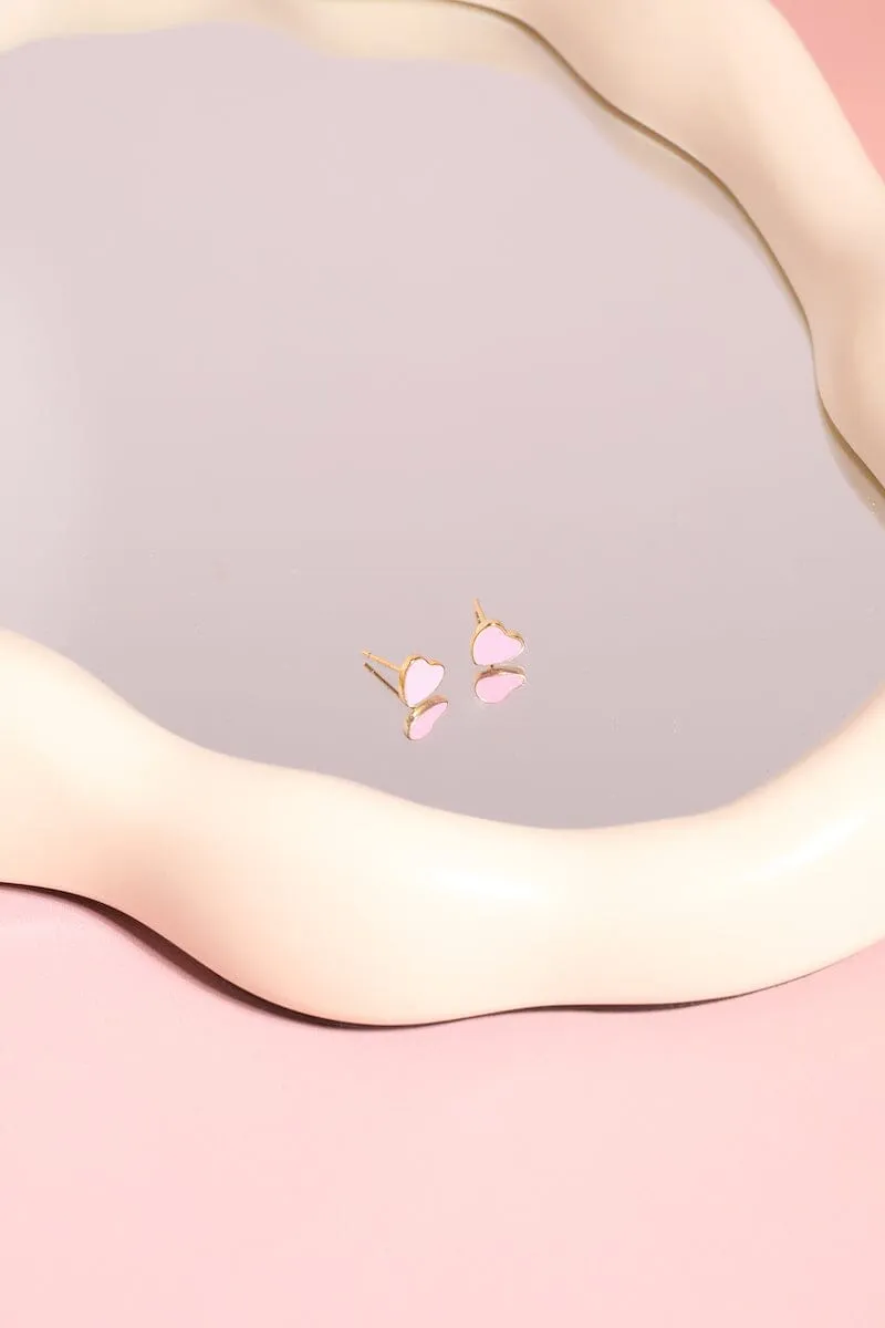 Heart Sterling Silver Stud Earrings sold by Mulberry and Grand