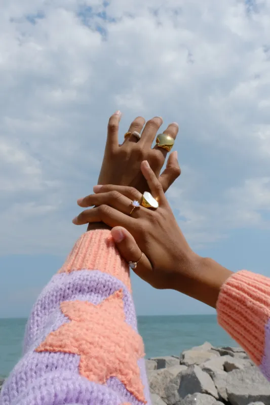 Abstract Moonstone Stacking Ring sold by Mulberry and Grand