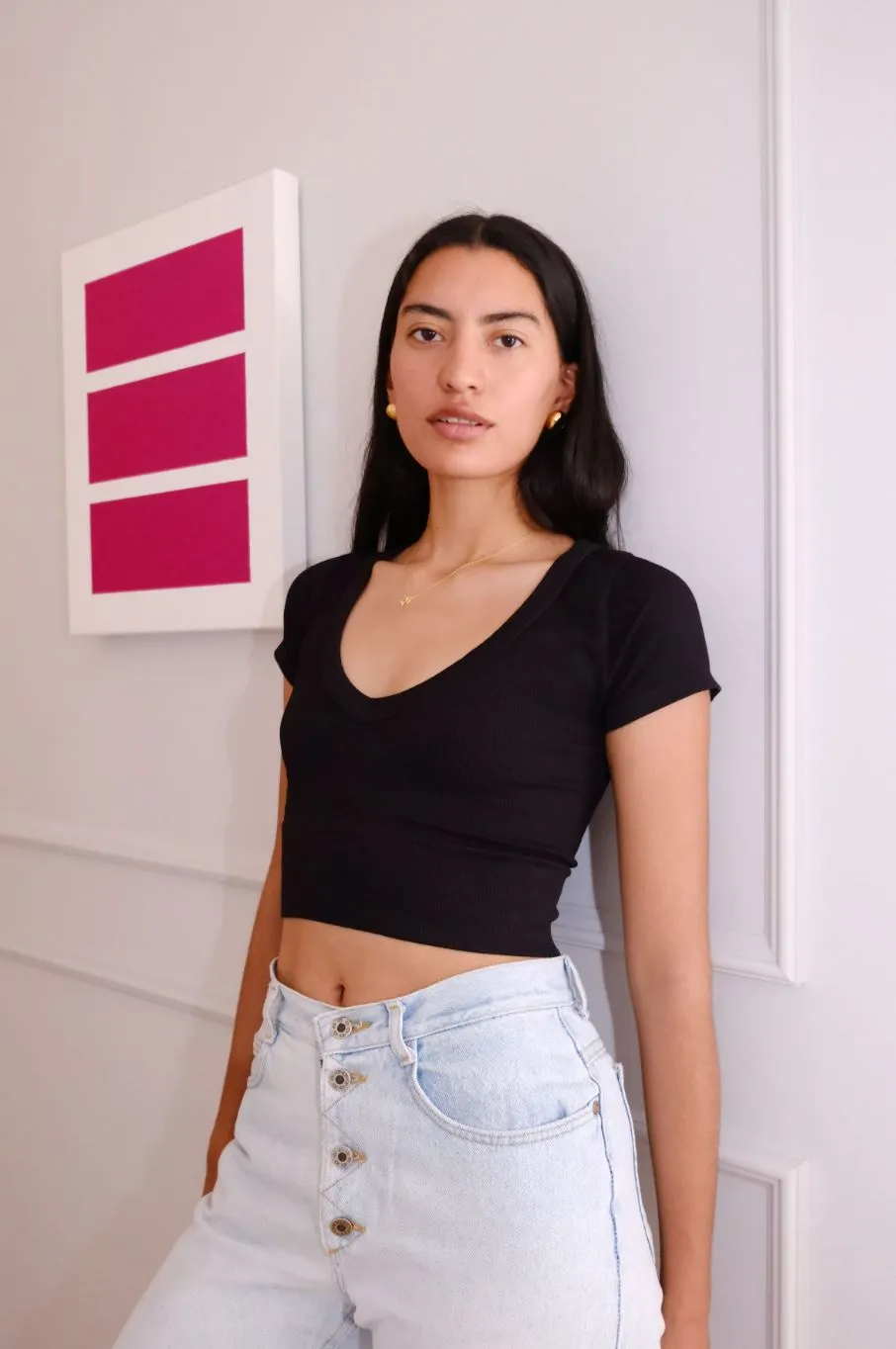 Jemma Seamless Cropped Tee sold by Mulberry and Grand product image thumbnail 5