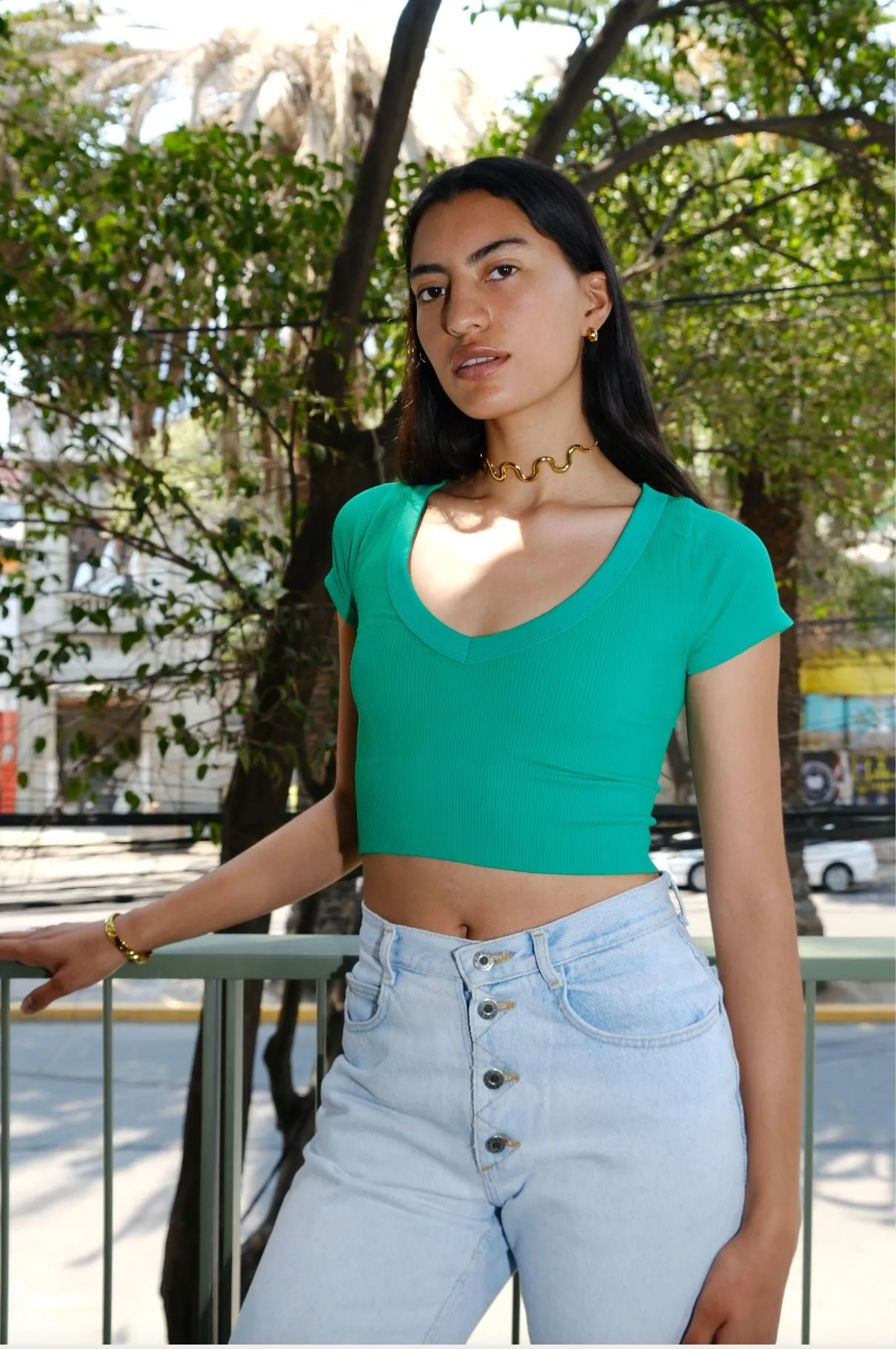 Jemma Seamless Cropped Tee sold by Mulberry and Grand product image thumbnail 2