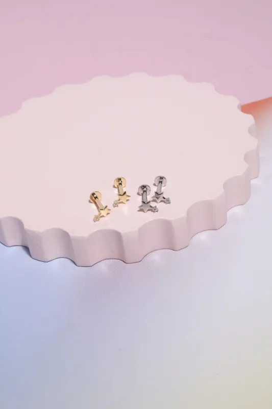 Sterling Silver Star Earrings sold by Mulberry and Grand