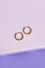 Sterling Silver Hoop Charm Huggie Earrings sold by Mulberry and Grand