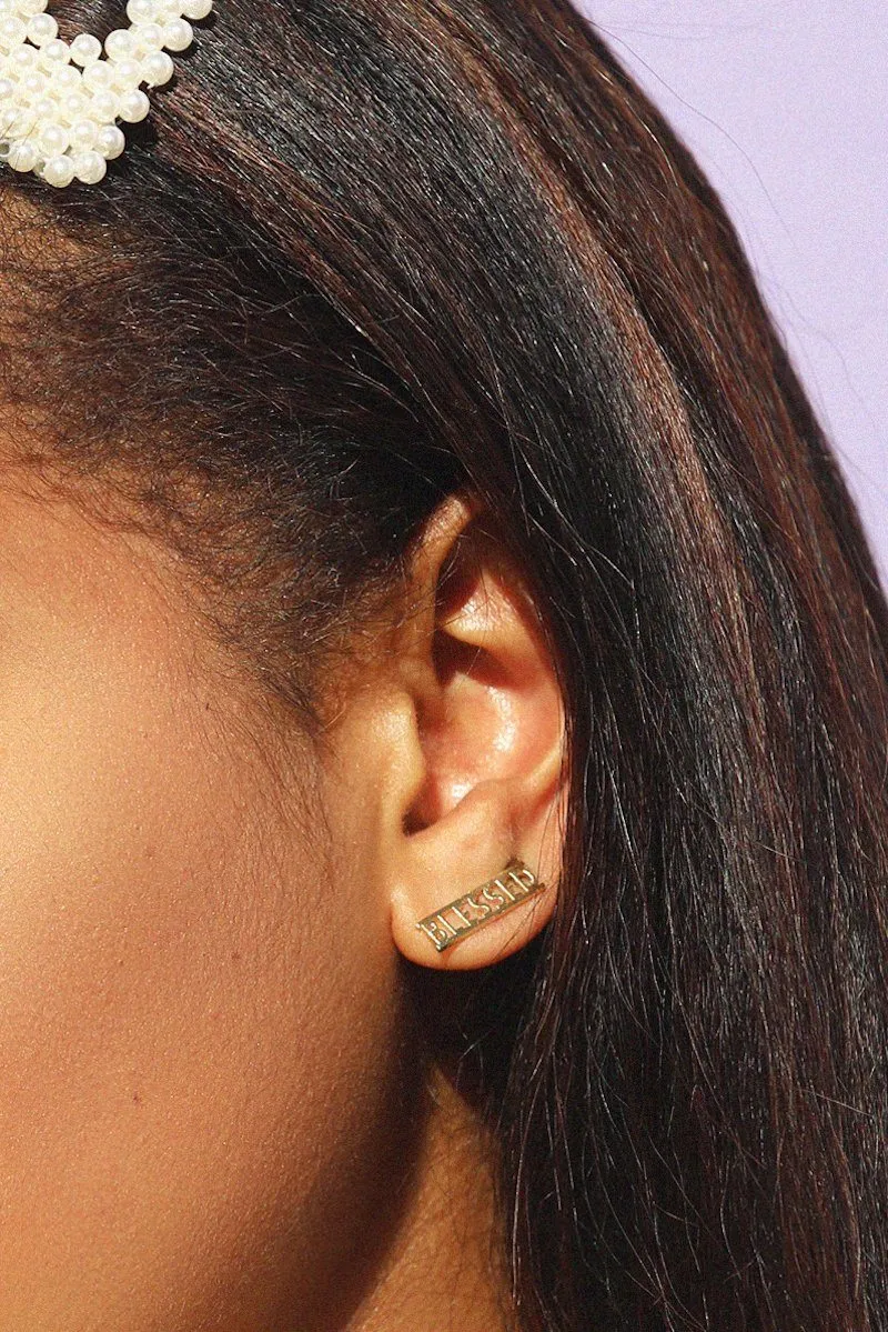 Blessed Charm Earrings sold by Mulberry and Grand