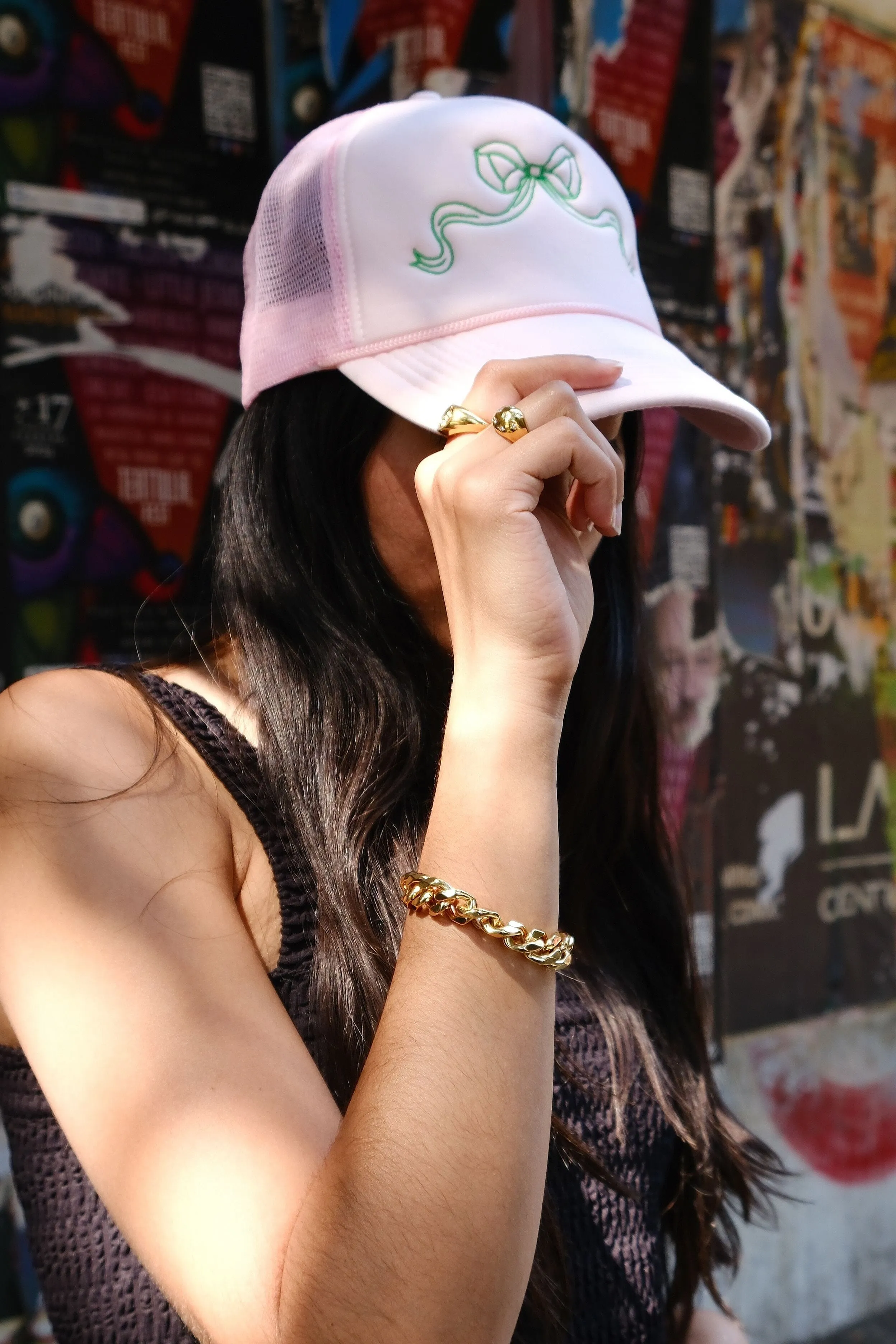 Bow Embroidered Trucker Hat sold by Mulberry and Grand product image thumbnail 3