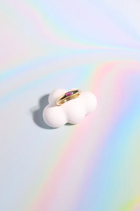 Peony Crystal Stacking Ring made by Mulberry and Grand