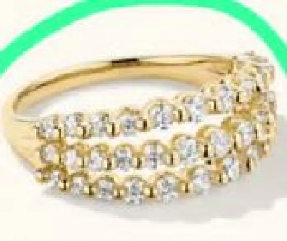 Crystal Stacked Sterling Silver Ring sold by Mulberry and Grand