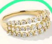 Crystal Stacked Sterling Silver Ring sold by Mulberry and Grand