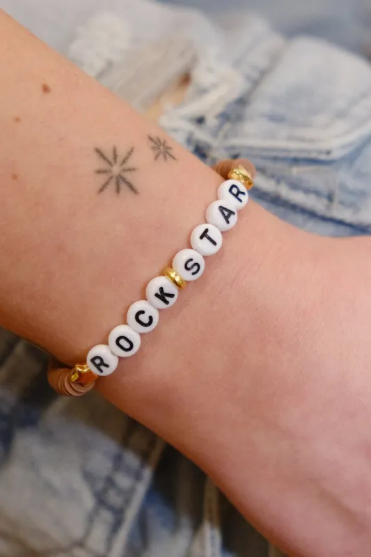 Rock Star Inspirational Beaded Bracelet sold by Mulberry and Grand
