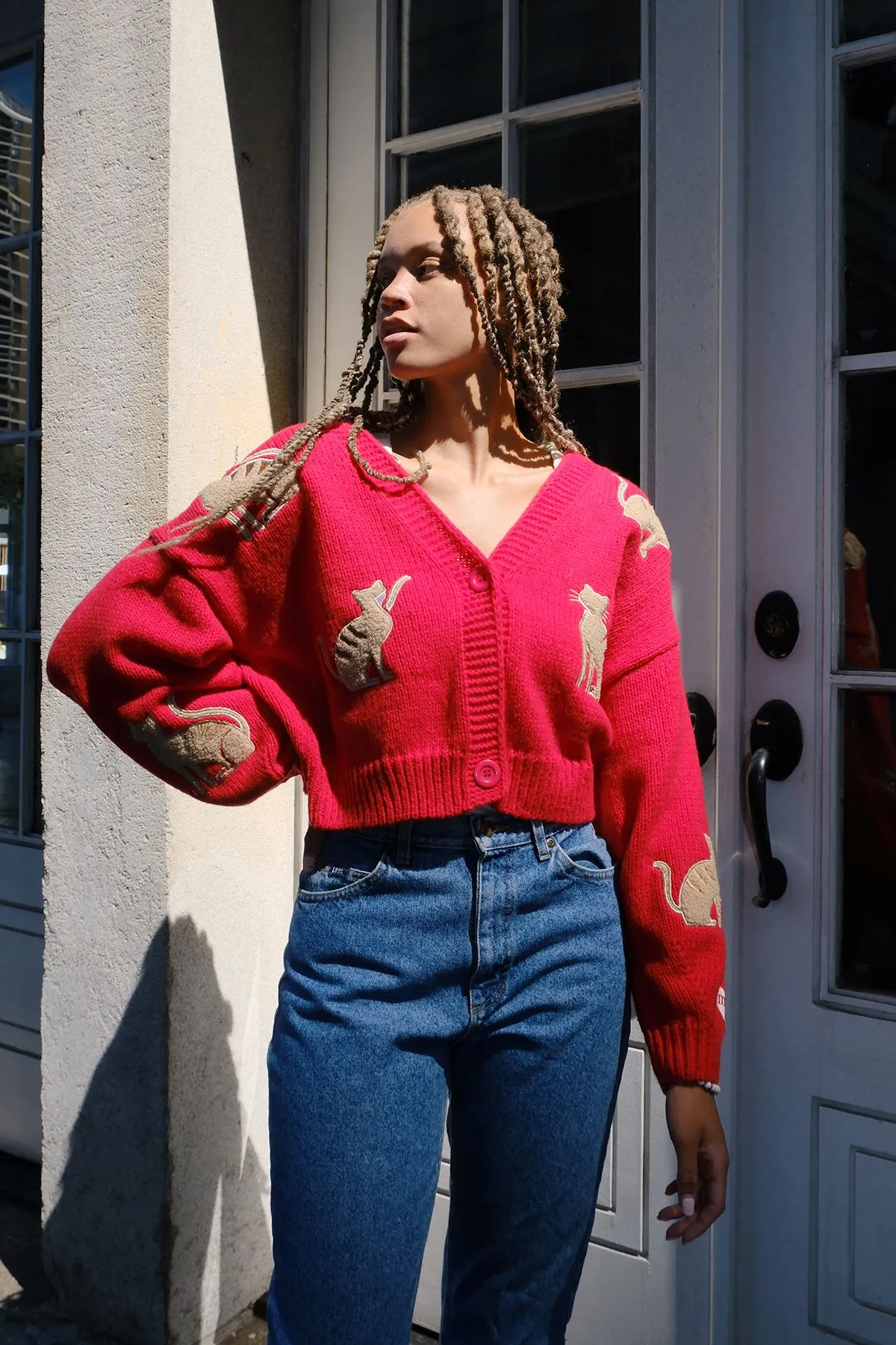 You're the Cats Meow Puff Cardigan sold by Mulberry and Grand product image thumbnail 2