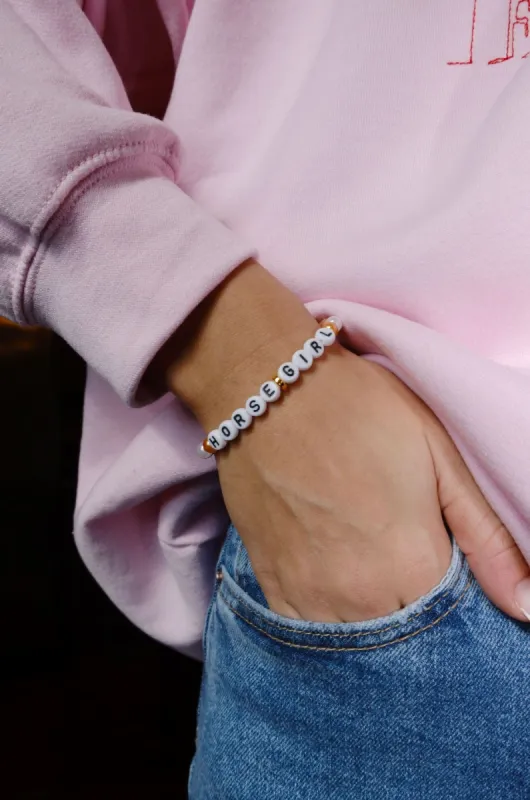 Horse Girl Inspirational Beaded Bracelet sold by Mulberry and Grand