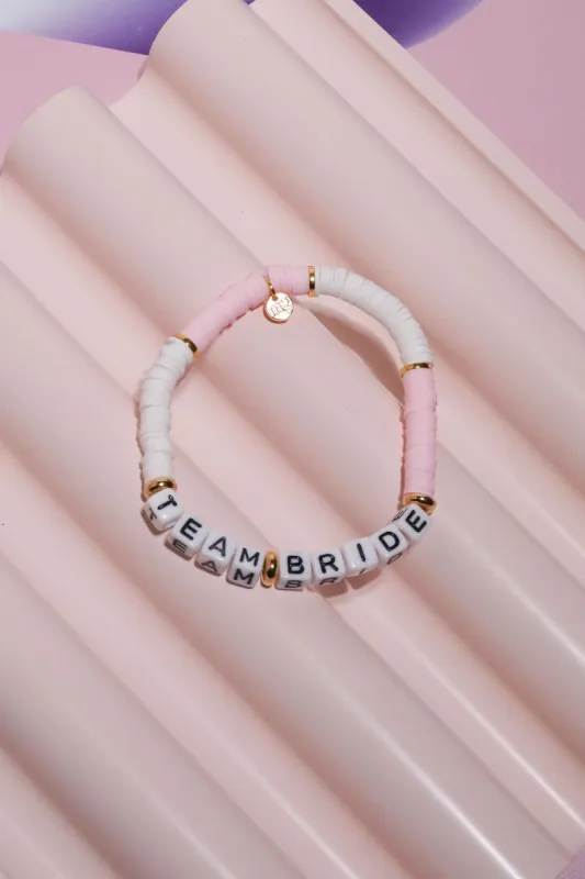 Team Bride Inspirational Beaded Bracelet sold by Mulberry and Grand