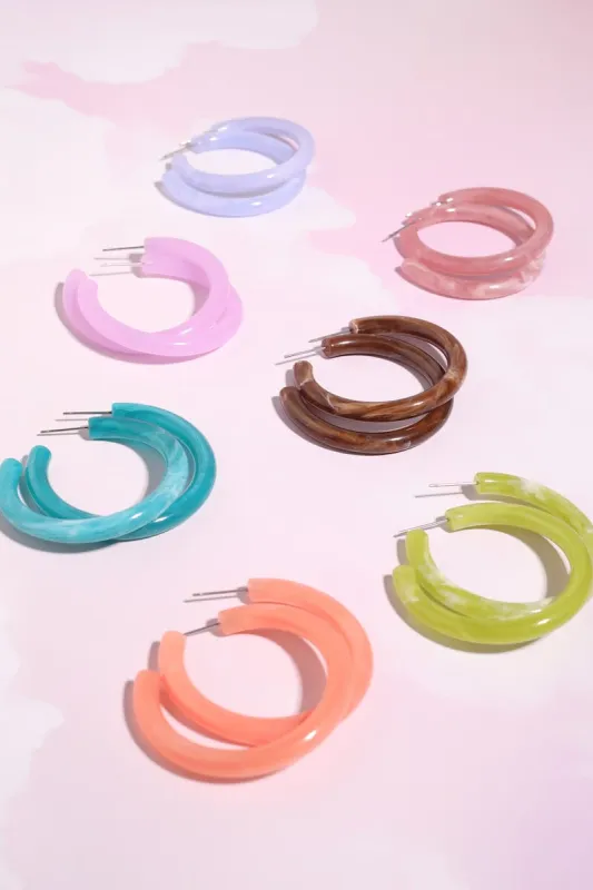 Acrylic Hoop Earrings sold by Mulberry and Grand