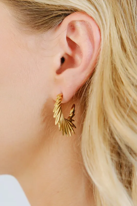 Free Spirited Hoop Earrings made by Mulberry and Grand