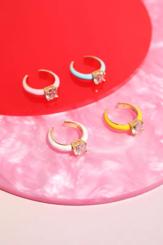 Colorful Stud Sterling Silver Ear Cuff sold by Mulberry and Grand