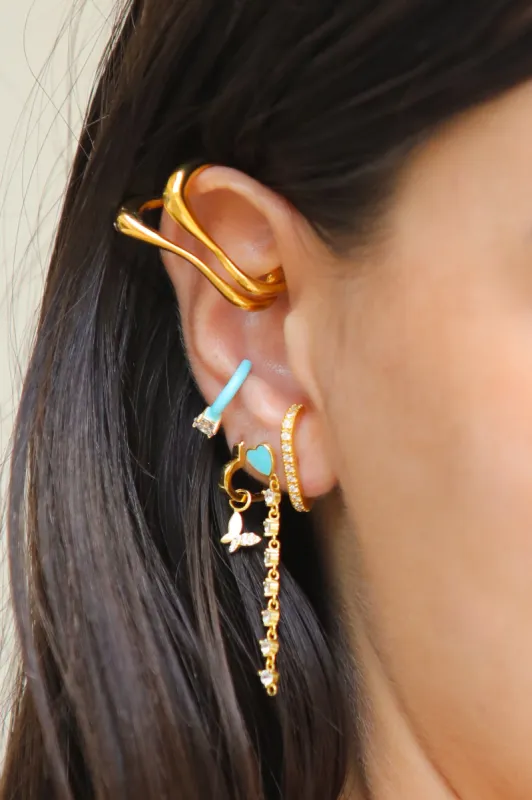 Butterfly Sterling Silver Dangle Charm sold by Mulberry and Grand