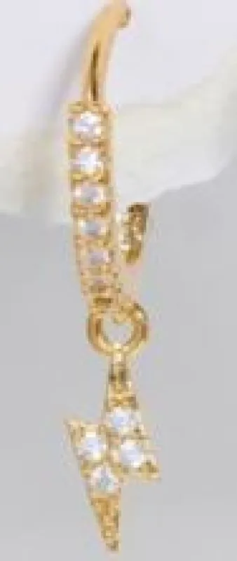 Crystal Bolt Charm Dangle Earrings sold by Mulberry and Grand