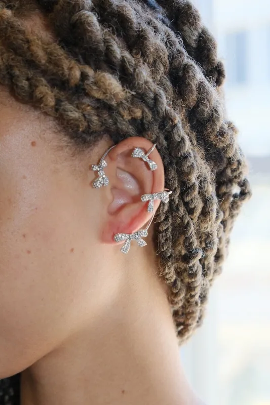 Bow Studded Hook Ear Cuff sold by Mulberry and Grand
