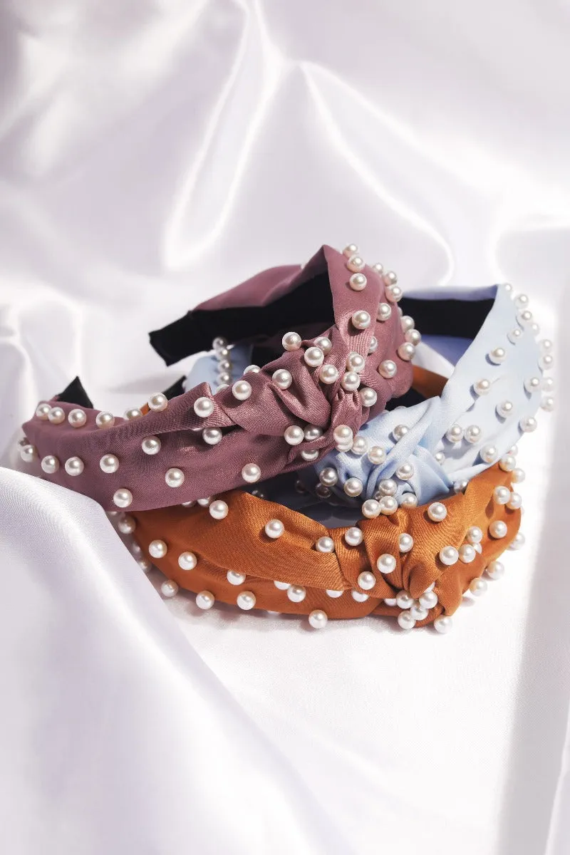 Pearl Satin Headband sold by Mulberry and Grand product image thumbnail 4
