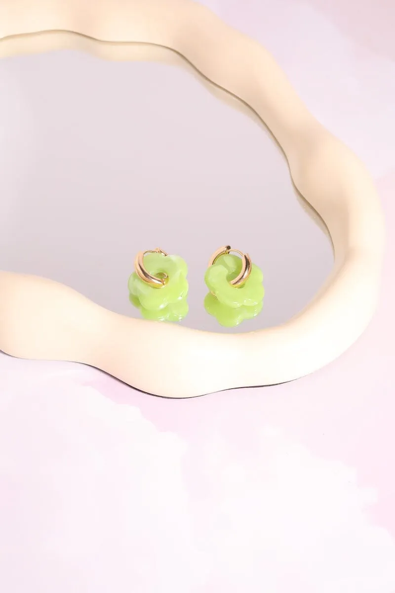 Acrylic Daisy Charm Dangle Earrings sold by Mulberry and Grand product image thumbnail 5