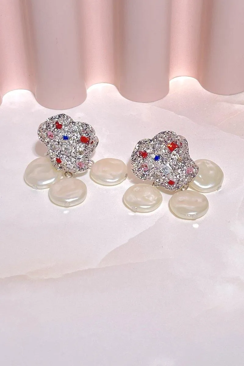 Nava Jewel Pearl Drop Earrings sold by Mulberry and Grand product image thumbnail 3