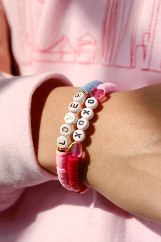 XOXO Inspirational Beaded Bracelet sold by Mulberry and Grand