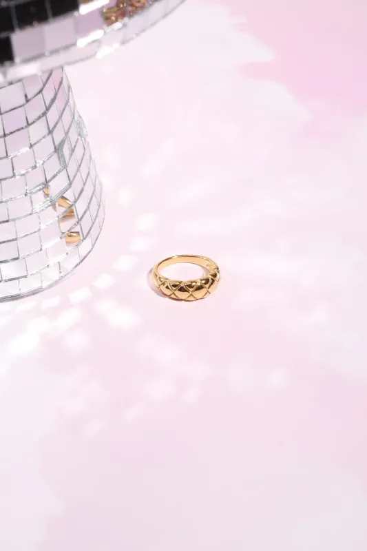 Snake Print Chunky Stacking Ring sold by Mulberry and Grand