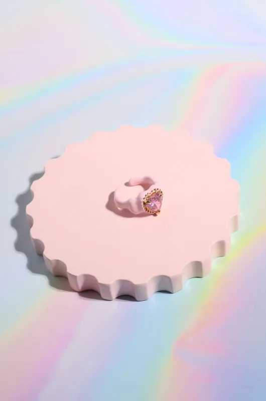 Rosebud Hearts Painted Stacking Ring sold by Mulberry and Grand