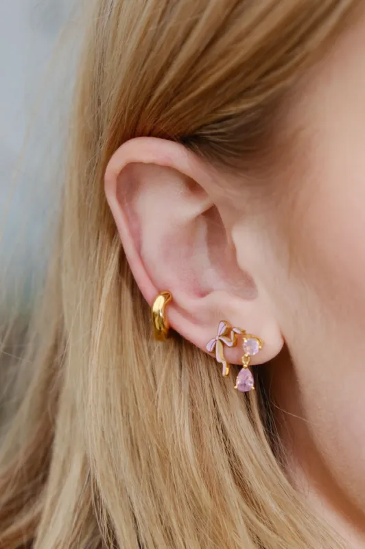 Tie Up Real Pretty Enamel Charm Stud Earrings sold by Mulberry and Grand