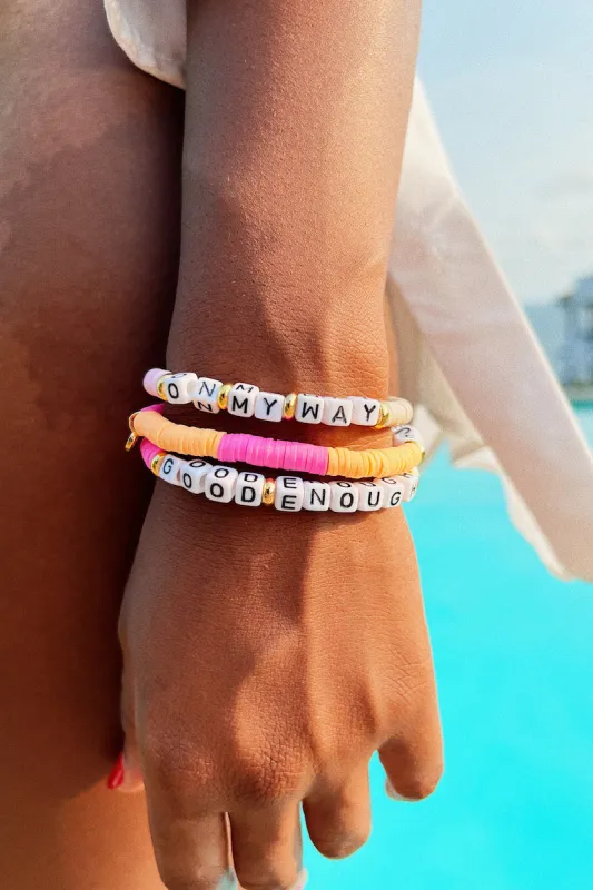 Good Enough Inspirational Beaded Bracelet sold by Mulberry and Grand