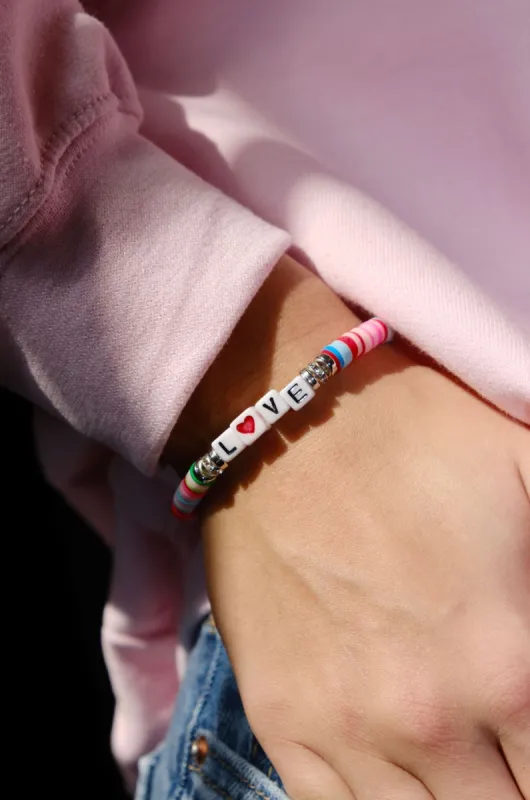 Love Colorful Inspirational Beaded Bracelet sold by Mulberry and Grand