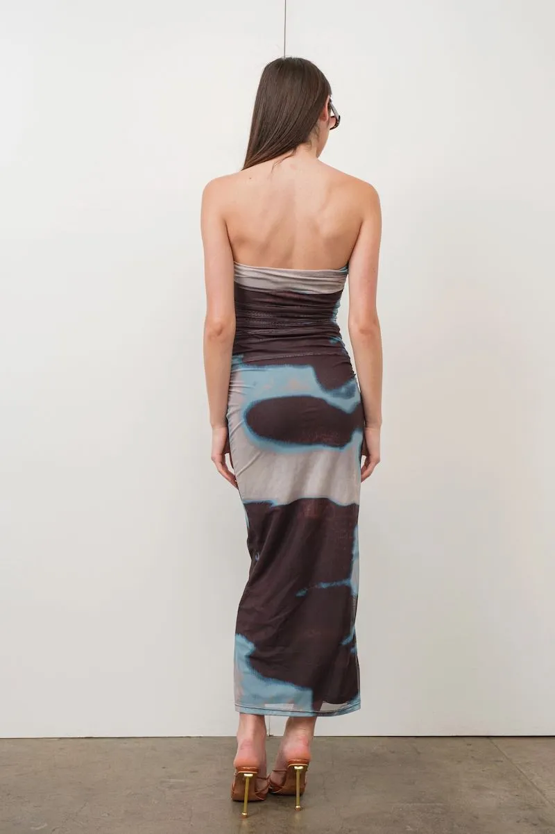 Peekaboo Cutout Strapless Mesh Dress sold by Mulberry and Grand product image thumbnail 2