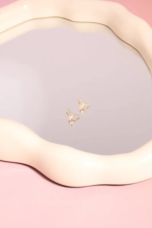 Teardrops Sterling Silver Stud Earrings sold by Mulberry and Grand