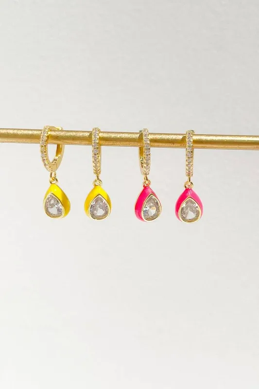 Tear Drop Charm Dangle Earring sold by Mulberry and Grand