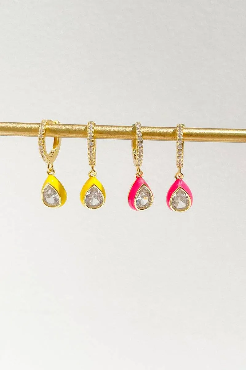 Tear Drop Charm Dangle Earring sold by Mulberry and Grand