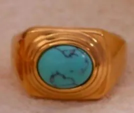 Athena Turquoise Stacking Ring sold by Mulberry and Grand
