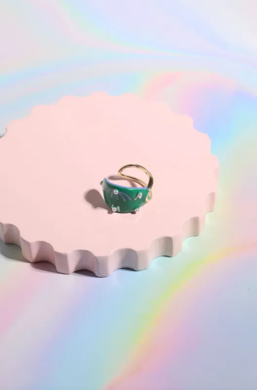 Garden Party Painted Stacking Ring sold by Mulberry and Grand