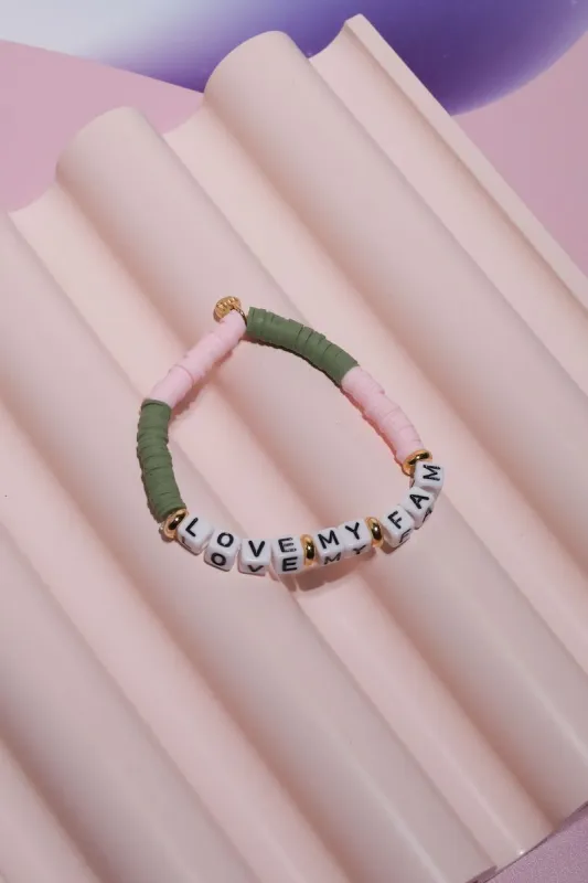 Love My Fam Inspirational Beaded Bracelet sold by Mulberry and Grand