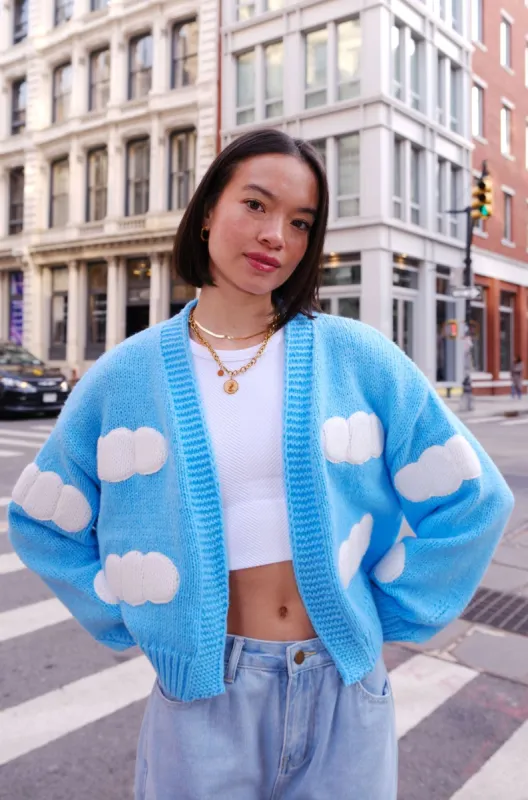 Cloudy with a Chance of Cuteness Puff Cardigan sold by Mulberry and Grand